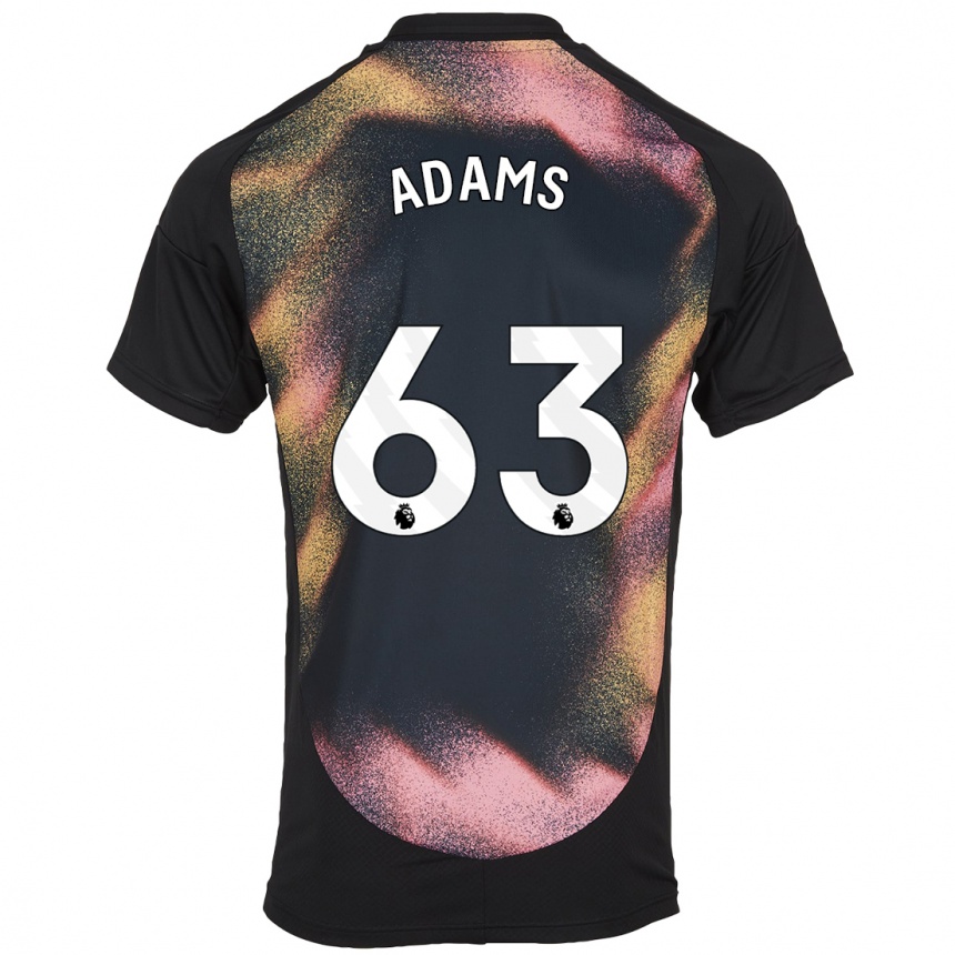 Kids Football Bayli Spencer Adams #63 Black White Away Jersey 2024/25 T-Shirt Australia