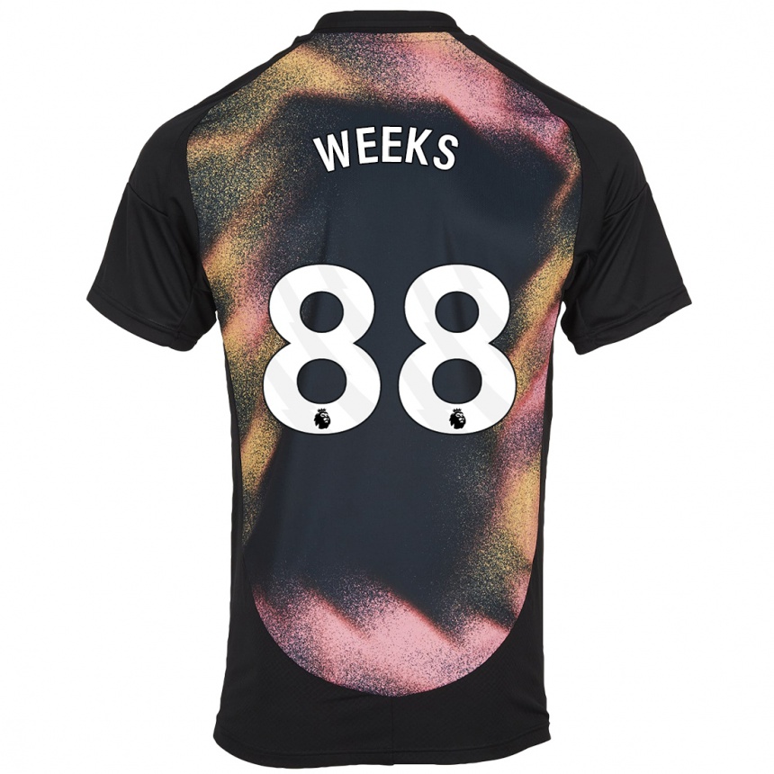 Kids Football Tyler Weeks #88 Black White Away Jersey 2024/25 T-Shirt Australia