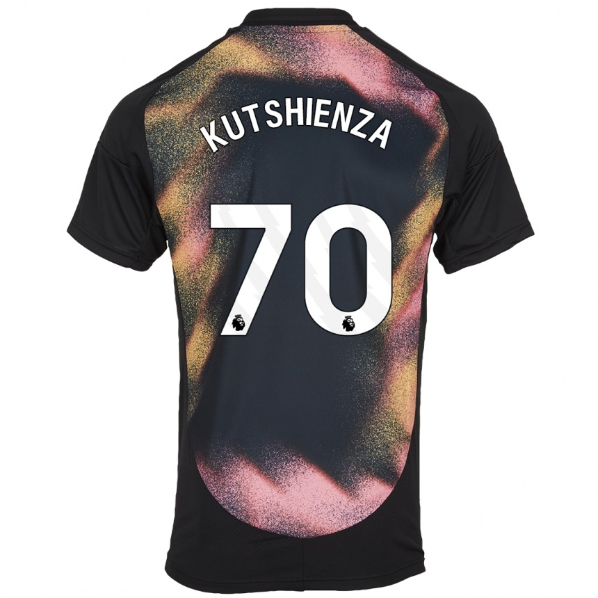 Kids Football Jesper Kutshienza #70 Black White Away Jersey 2024/25 T-Shirt Australia