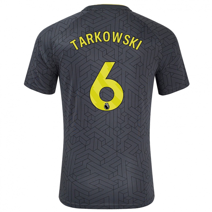 Kids Football James Tarkowski #6 Black Yellow Away Jersey 2024/25 T-Shirt Australia