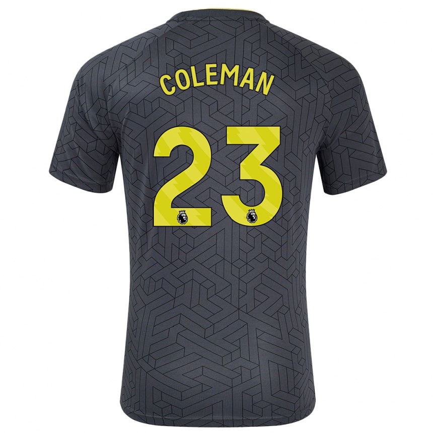 Kids Football Seamus Coleman #23 Black Yellow Away Jersey 2024/25 T-Shirt Australia