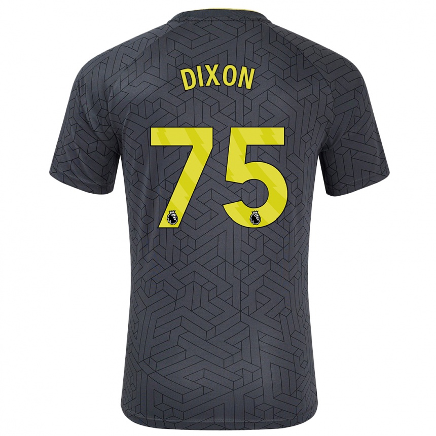 Kids Football Roman Dixon #75 Black Yellow Away Jersey 2024/25 T-Shirt Australia