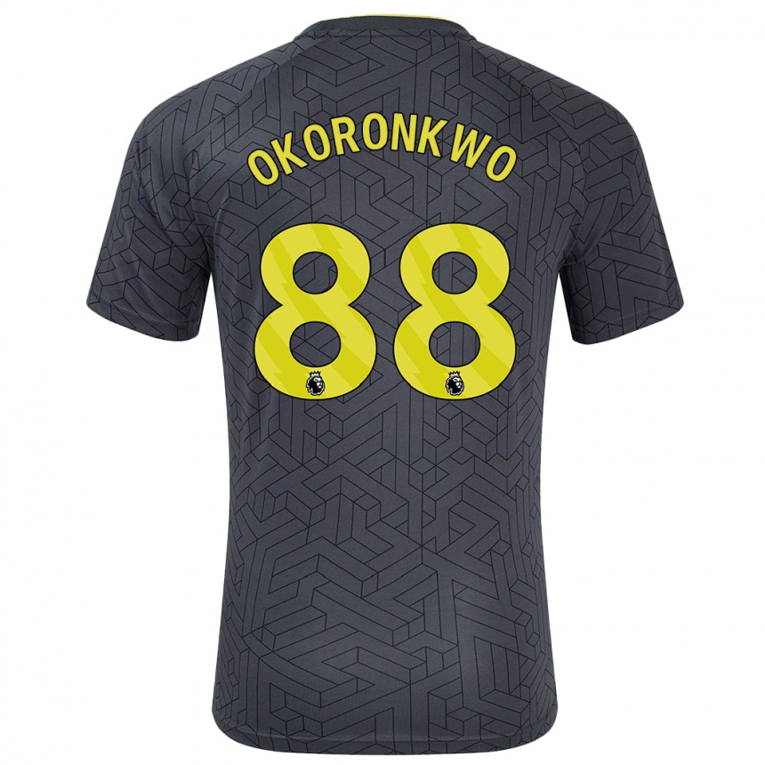 Kids Football Francis Okoronkwo #88 Black Yellow Away Jersey 2024/25 T-Shirt Australia