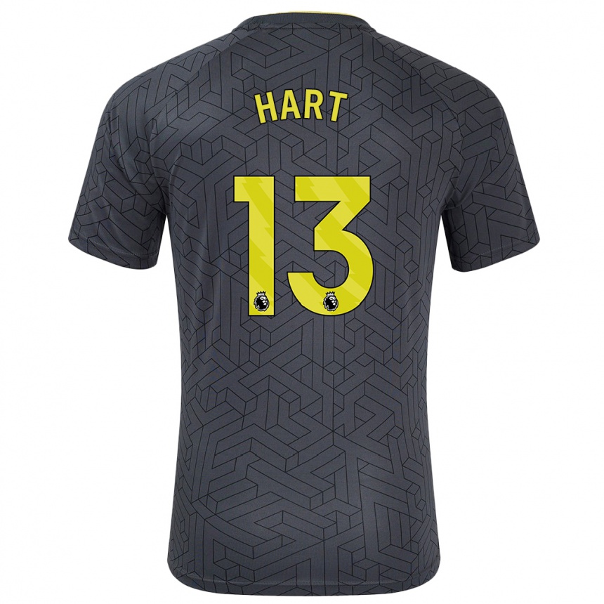 Kids Football Libby Hart #13 Black Yellow Away Jersey 2024/25 T-Shirt Australia