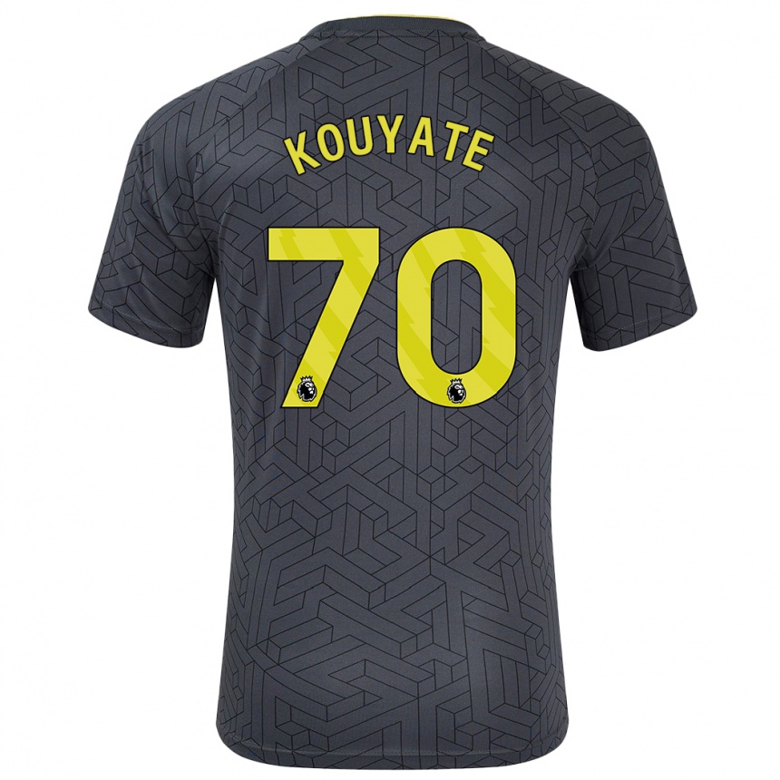 Kids Football Katia Kouyate #70 Black Yellow Away Jersey 2024/25 T-Shirt Australia