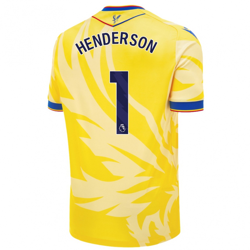 Kids Football Dean Henderson #1 Yellow Away Jersey 2024/25 T-Shirt Australia