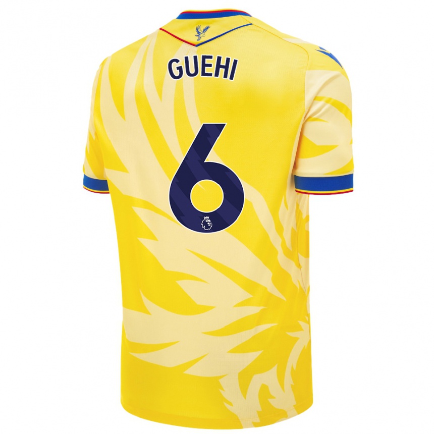 Kids Football Marc Guéhi #6 Yellow Away Jersey 2024/25 T-Shirt Australia