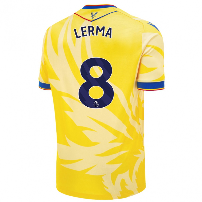 Kids Football Jefferson Lerma #8 Yellow Away Jersey 2024/25 T-Shirt Australia