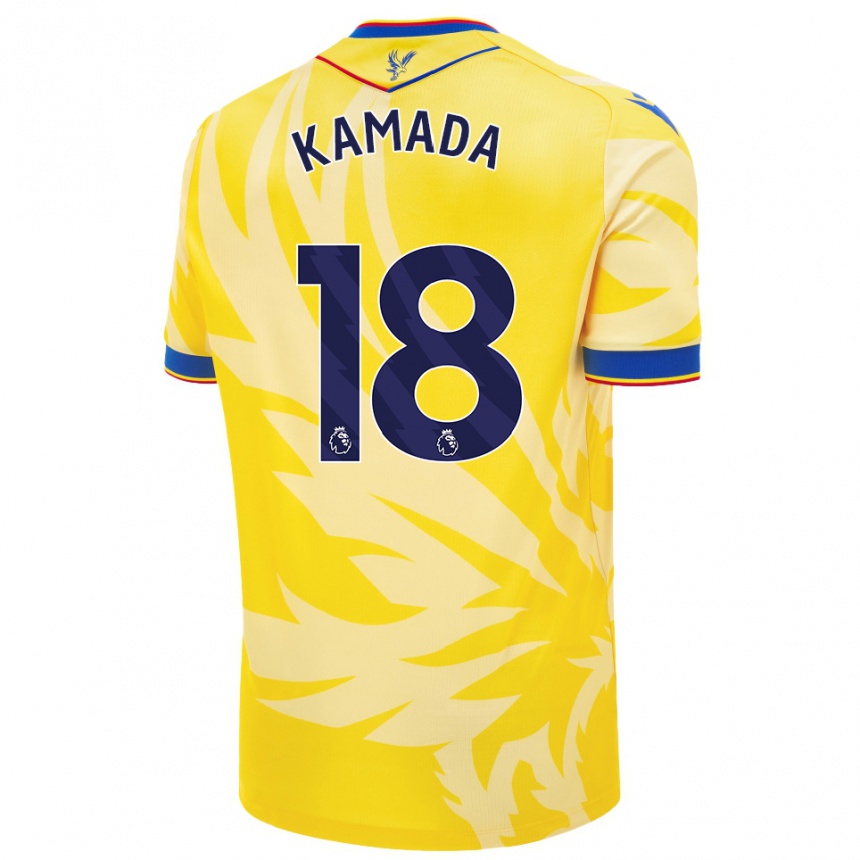 Kids Football Daichi Kamada #18 Yellow Away Jersey 2024/25 T-Shirt Australia