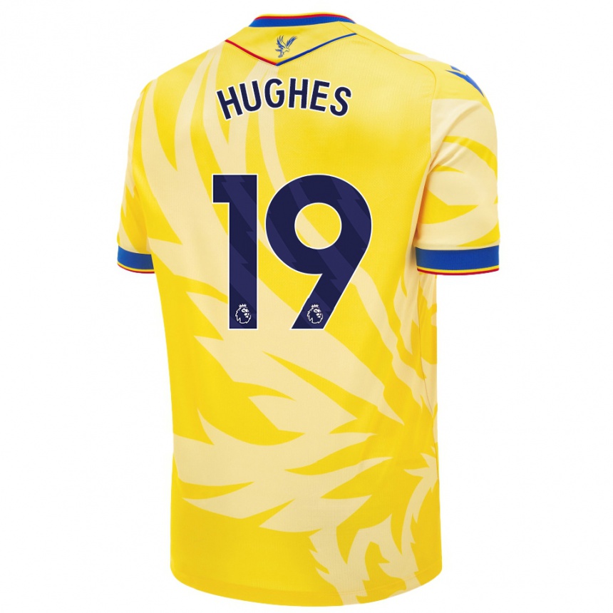 Kids Football Will Hughes #19 Yellow Away Jersey 2024/25 T-Shirt Australia