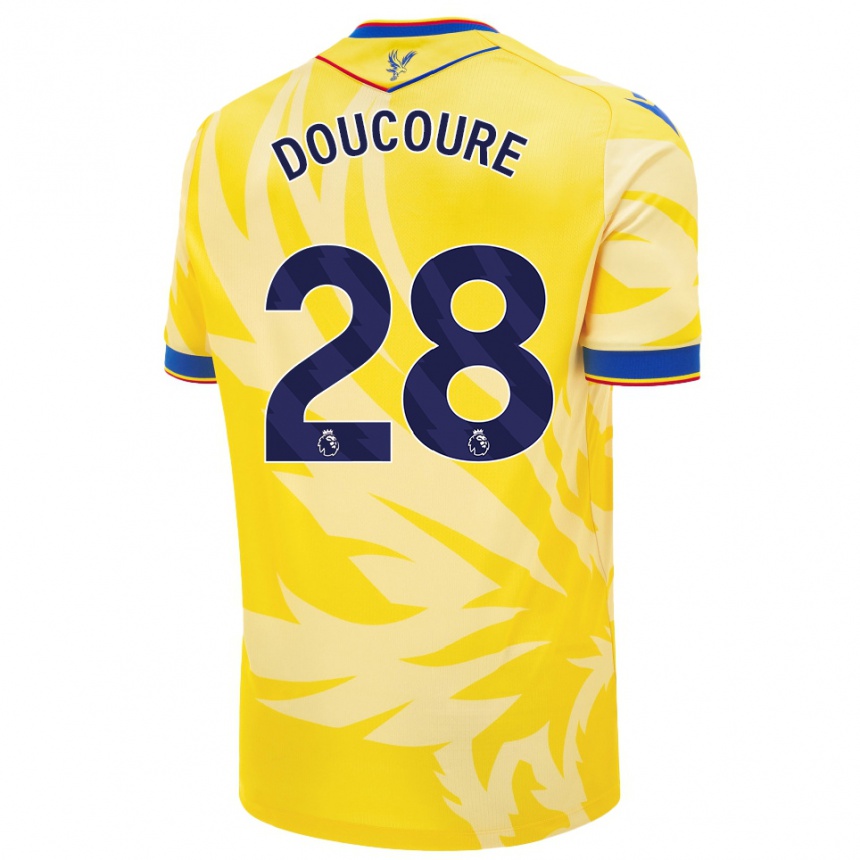 Kids Football Cheick Doucouré #28 Yellow Away Jersey 2024/25 T-Shirt Australia