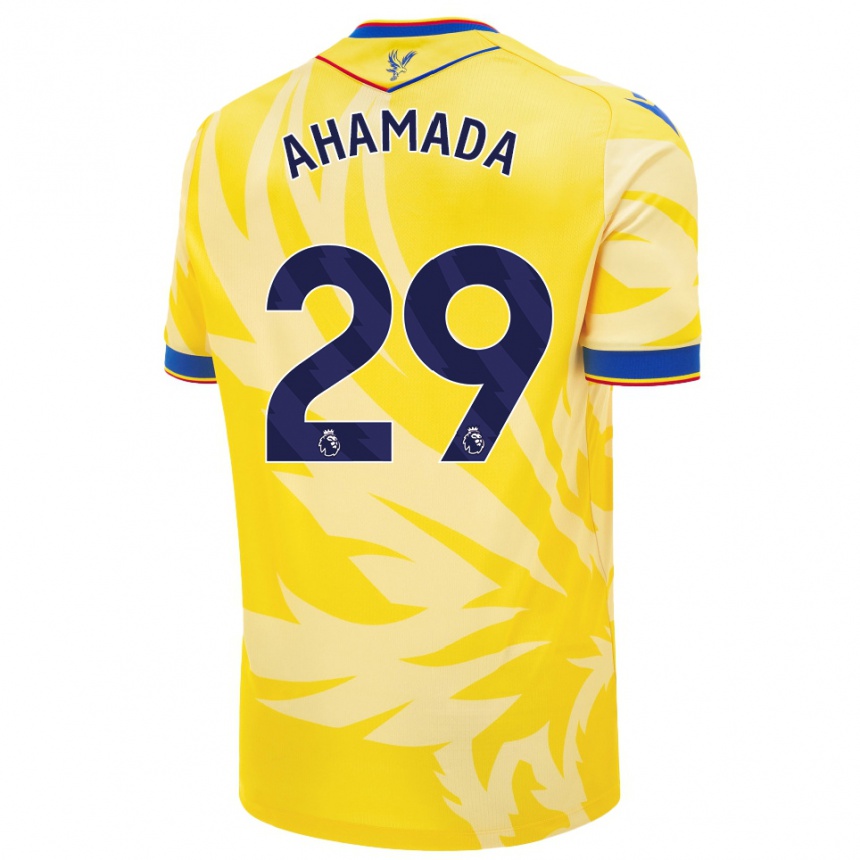 Kids Football Naouirou Ahamada #29 Yellow Away Jersey 2024/25 T-Shirt Australia