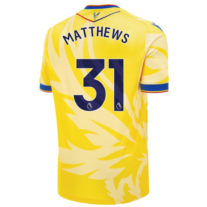 Kids Football Remi Matthews #31 Yellow Away Jersey 2024/25 T-Shirt Australia