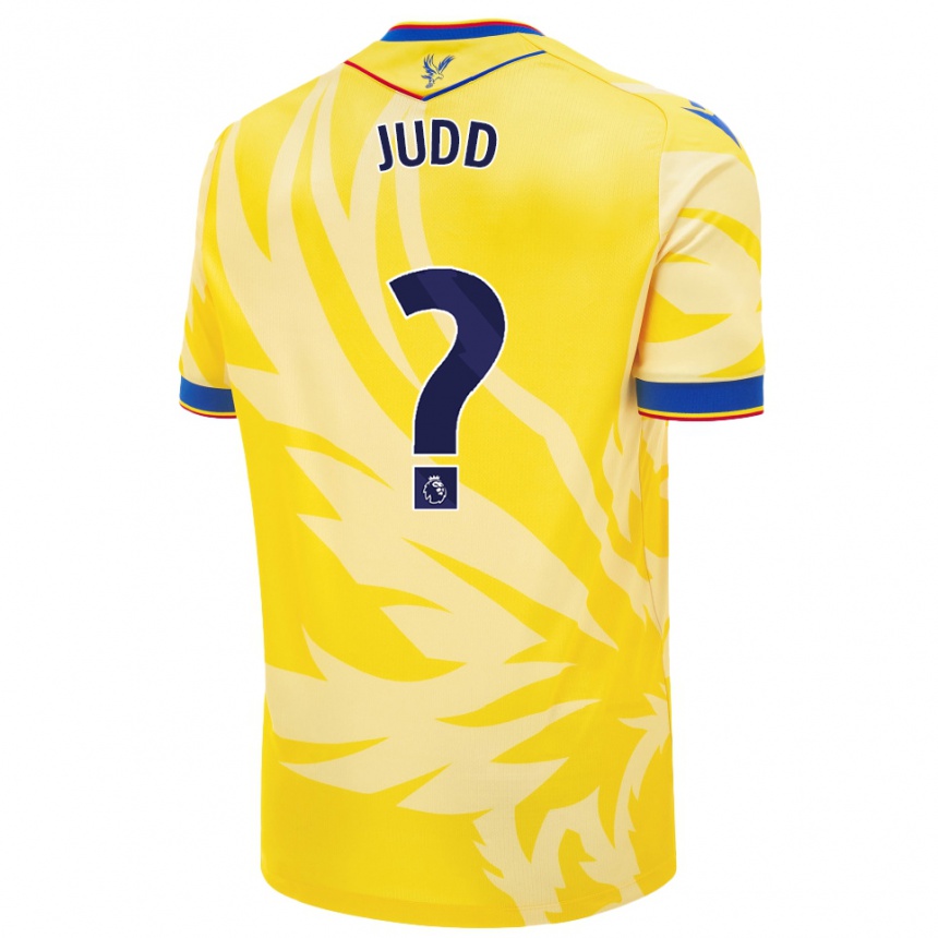 Kids Football Jasper Judd #0 Yellow Away Jersey 2024/25 T-Shirt Australia