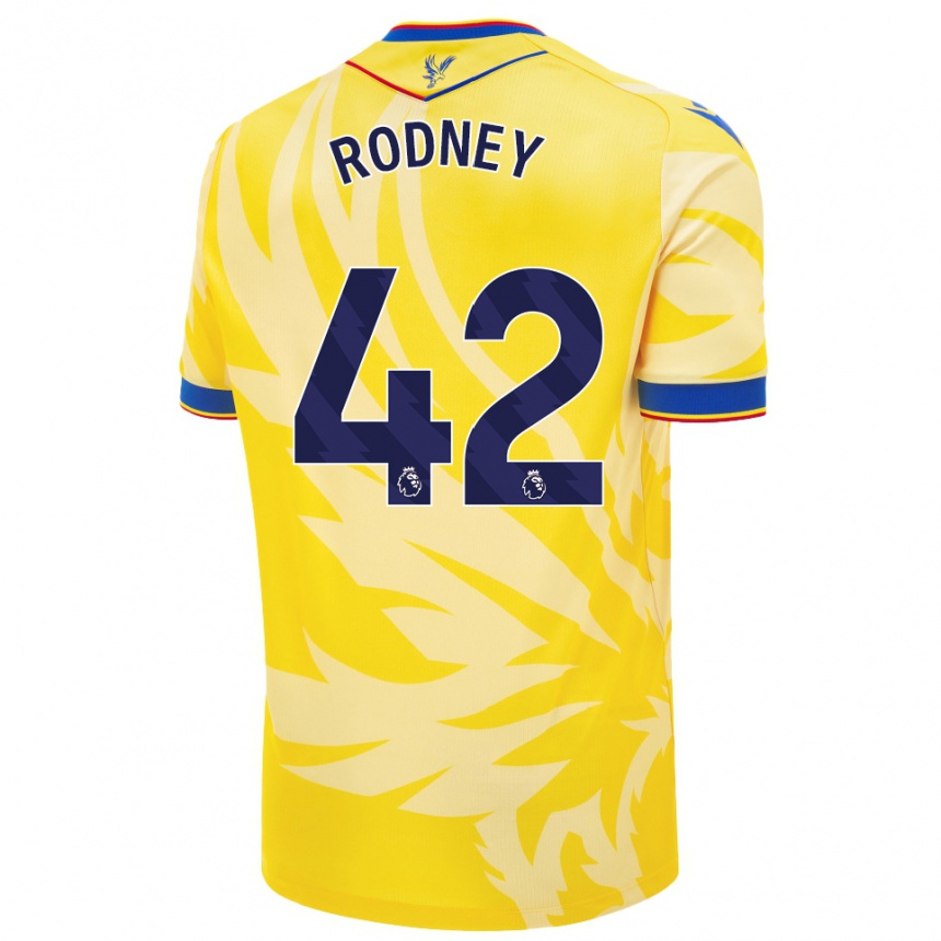 Kids Football Kaden Rodney #42 Yellow Away Jersey 2024/25 T-Shirt Australia