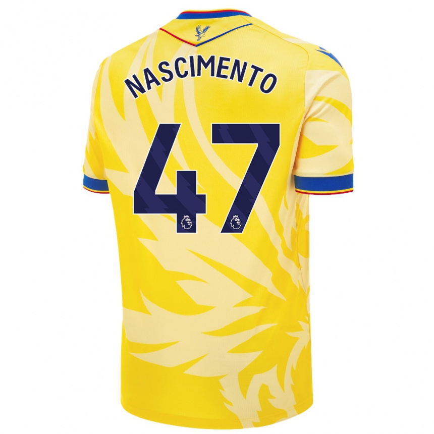 Kids Football Adler Nascimento #47 Yellow Away Jersey 2024/25 T-Shirt Australia