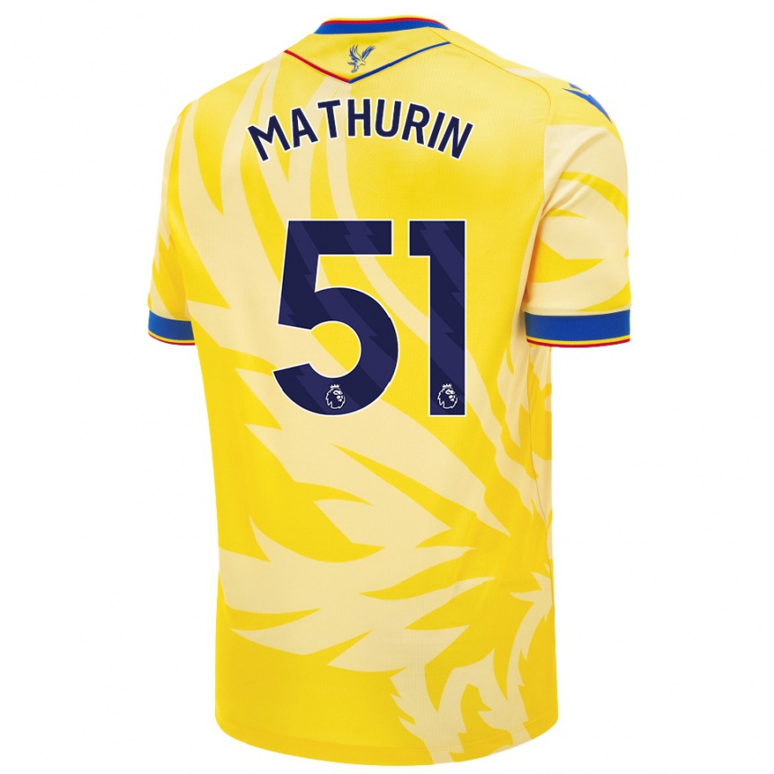 Kids Football Roshaun Mathurin #51 Yellow Away Jersey 2024/25 T-Shirt Australia