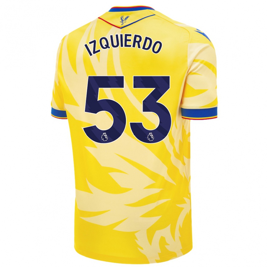 Kids Football Jackson Izquierdo #53 Yellow Away Jersey 2024/25 T-Shirt Australia