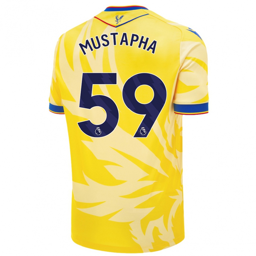 Kids Football Hindolo Mustapha #59 Yellow Away Jersey 2024/25 T-Shirt Australia