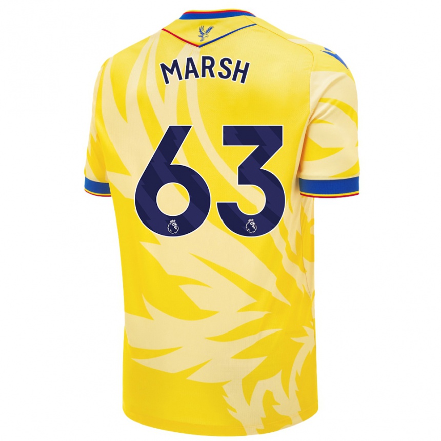 Kids Football Zach Marsh #63 Yellow Away Jersey 2024/25 T-Shirt Australia