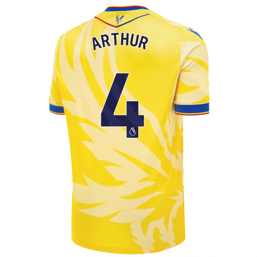 Kids Football Chloe Arthur #4 Yellow Away Jersey 2024/25 T-Shirt Australia