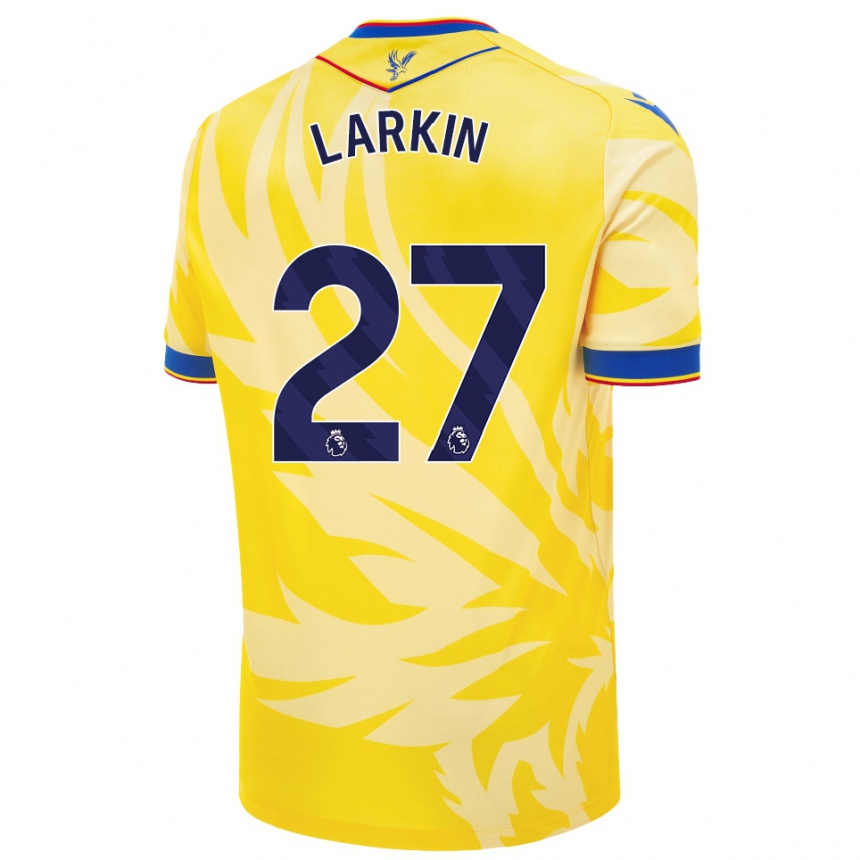 Kids Football Abbie Larkin #27 Yellow Away Jersey 2024/25 T-Shirt Australia