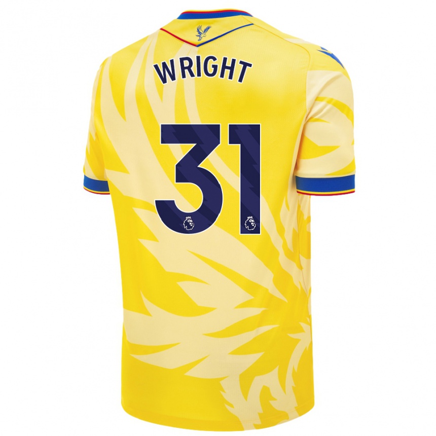 Kids Football Annis-Clara Wright #31 Yellow Away Jersey 2024/25 T-Shirt Australia