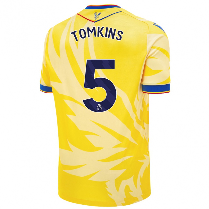 Kids Football James Tomkins #5 Yellow Away Jersey 2024/25 T-Shirt Australia