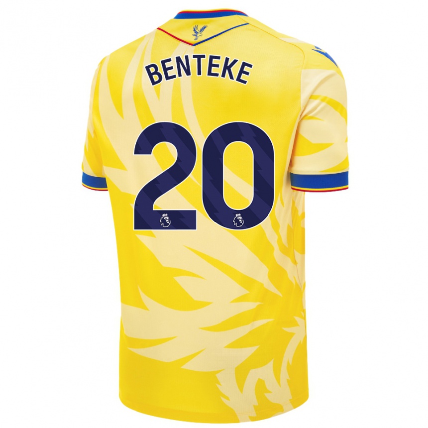 Kids Football Christian Benteke #20 Yellow Away Jersey 2024/25 T-Shirt Australia