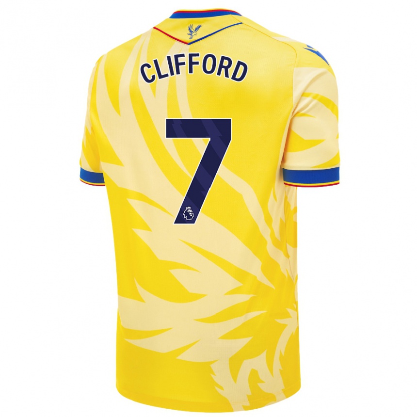 Kids Football Charley Clifford #7 Yellow Away Jersey 2024/25 T-Shirt Australia