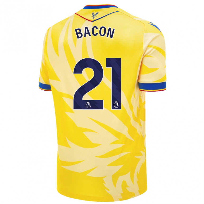 Kids Football Skye Bacon #21 Yellow Away Jersey 2024/25 T-Shirt Australia