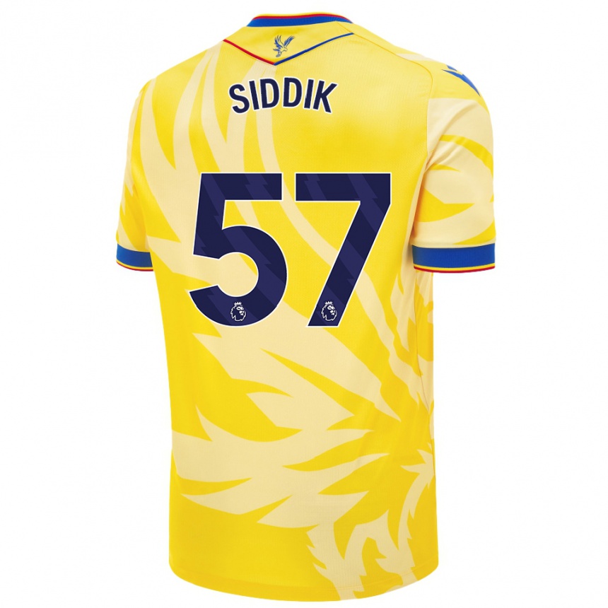 Kids Football Cardo Siddik #57 Yellow Away Jersey 2024/25 T-Shirt Australia