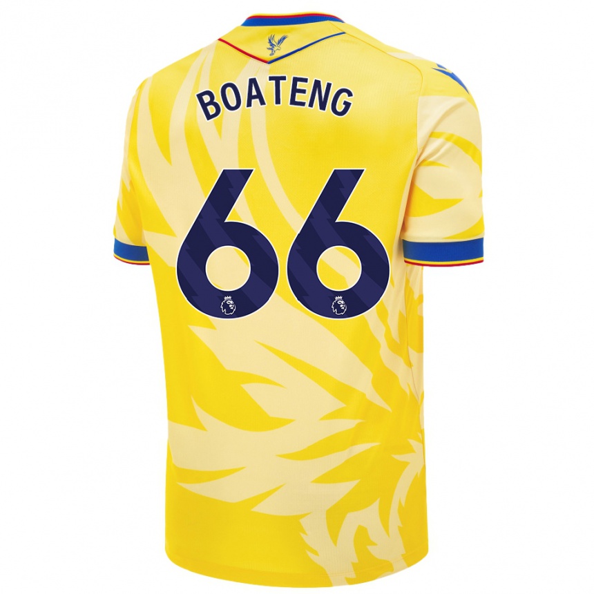 Kids Football David Boateng #66 Yellow Away Jersey 2024/25 T-Shirt Australia