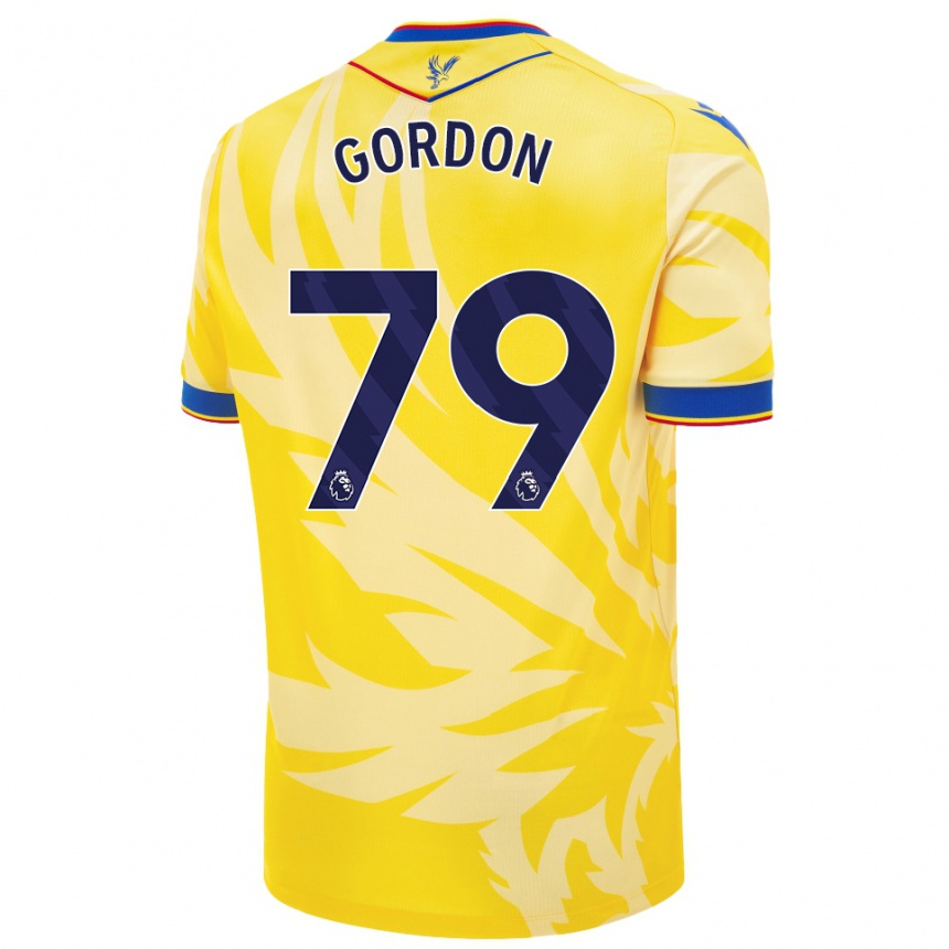 Kids Football John-Kymani Gordon #79 Yellow Away Jersey 2024/25 T-Shirt Australia