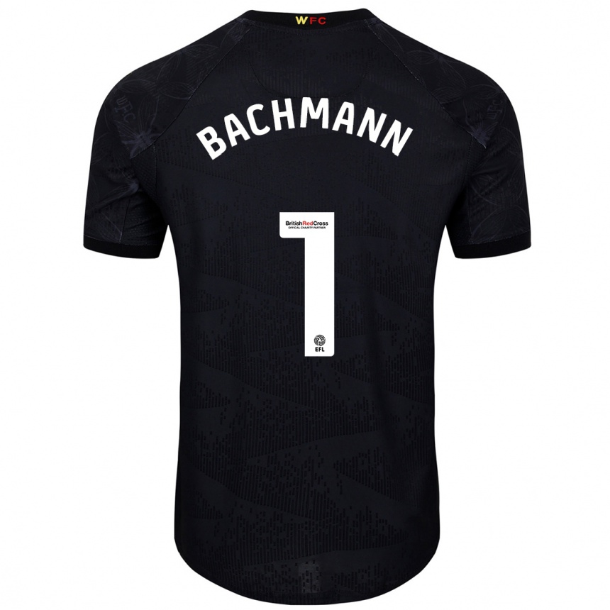 Kids Football Daniel Bachmann #1 Black White Away Jersey 2024/25 T-Shirt Australia