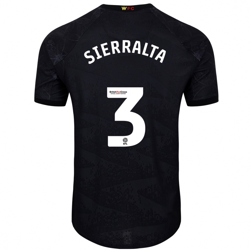 Kids Football Francisco Sierralta #3 Black White Away Jersey 2024/25 T-Shirt Australia