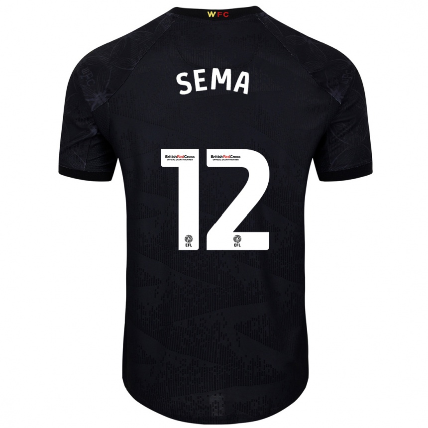 Kids Football Ken Sema #12 Black White Away Jersey 2024/25 T-Shirt Australia