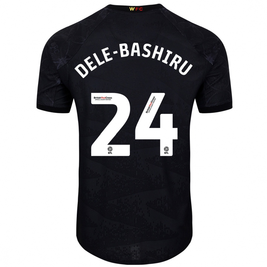 Kids Football Tom Dele-Bashiru #24 Black White Away Jersey 2024/25 T-Shirt Australia