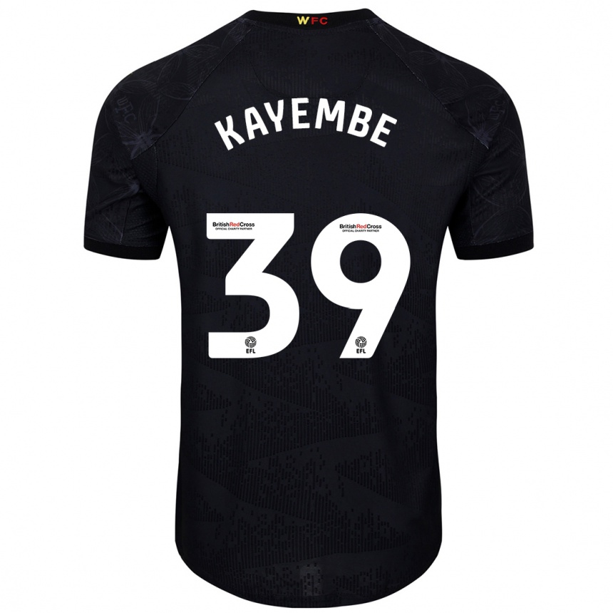 Kids Football Edo Kayembe #39 Black White Away Jersey 2024/25 T-Shirt Australia