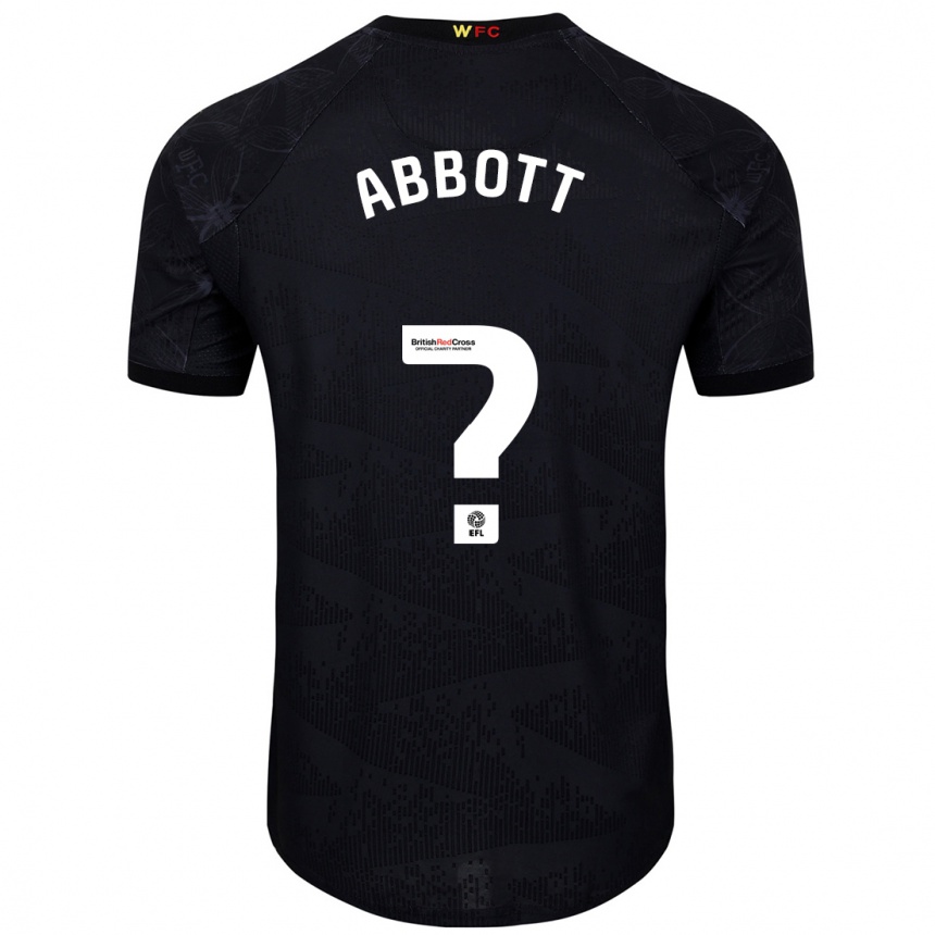 Kids Football George Abbott #0 Black White Away Jersey 2024/25 T-Shirt Australia