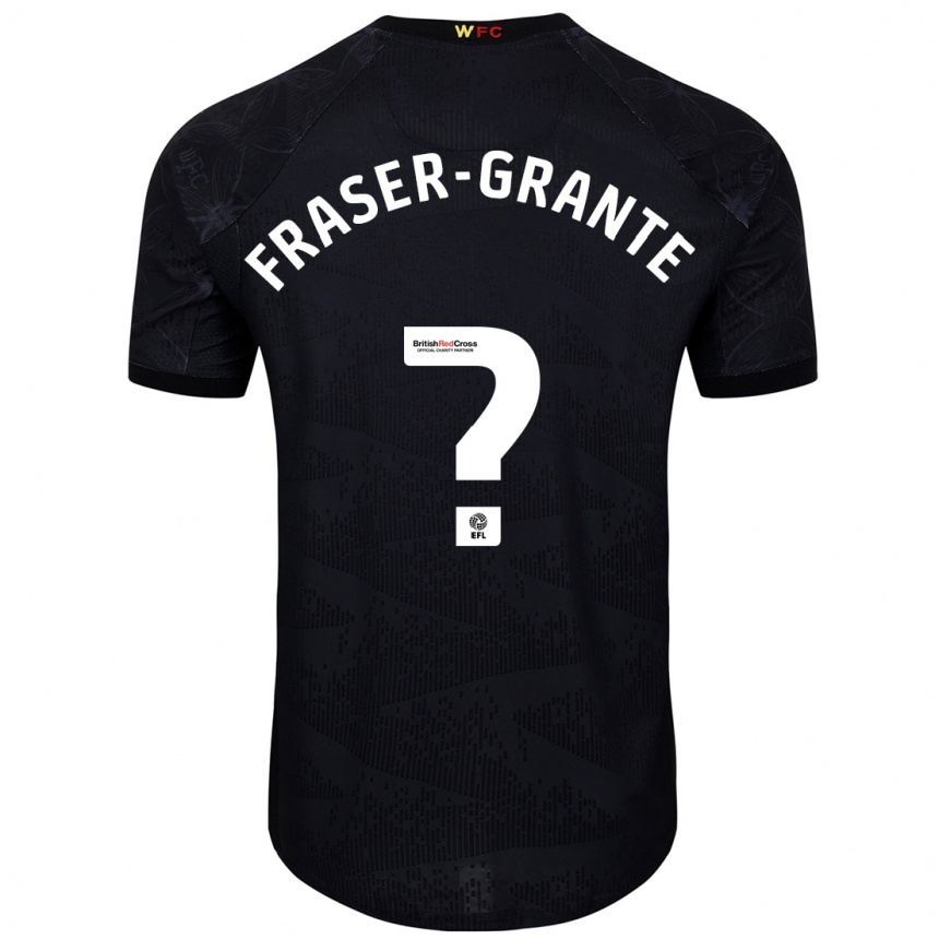 Kids Football Zak Fraser-Grante #0 Black White Away Jersey 2024/25 T-Shirt Australia