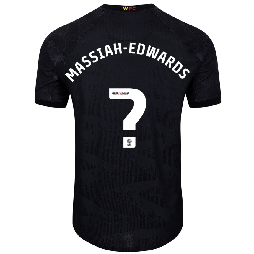 Kids Football Zavier Massiah-Edwards #0 Black White Away Jersey 2024/25 T-Shirt Australia