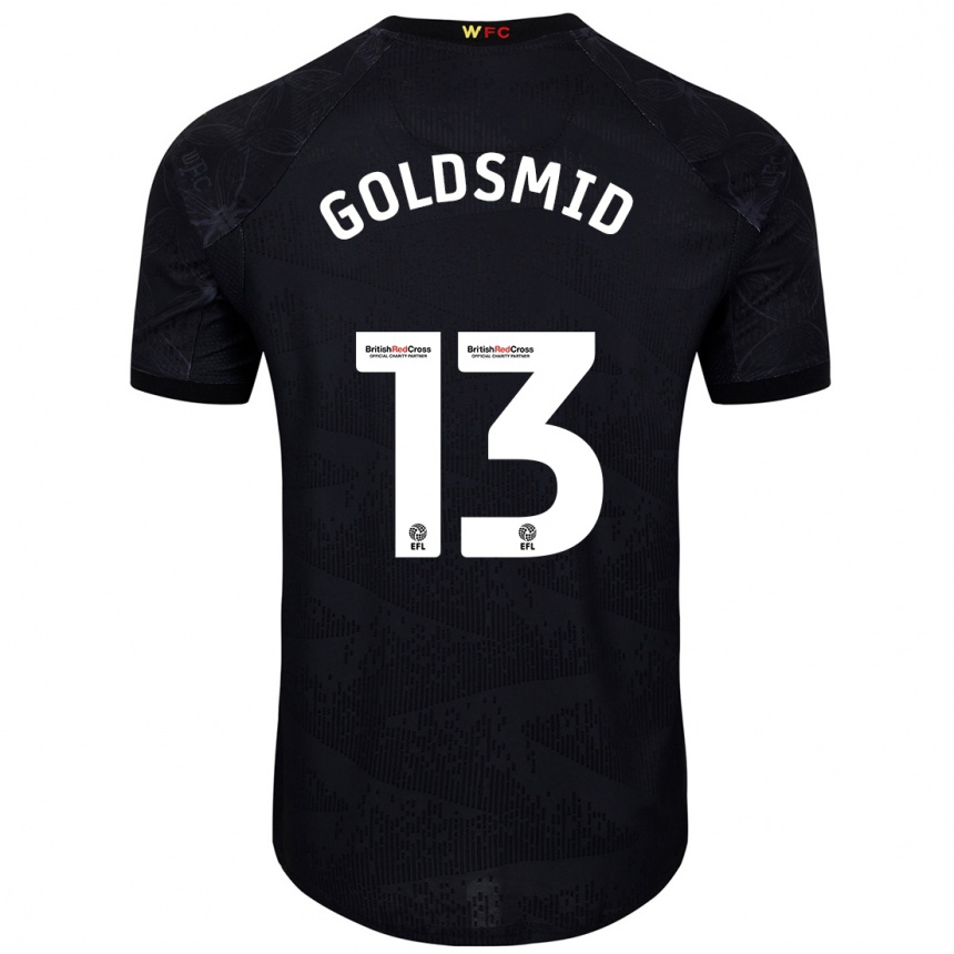 Kids Football Jacqui Goldsmid #13 Black White Away Jersey 2024/25 T-Shirt Australia