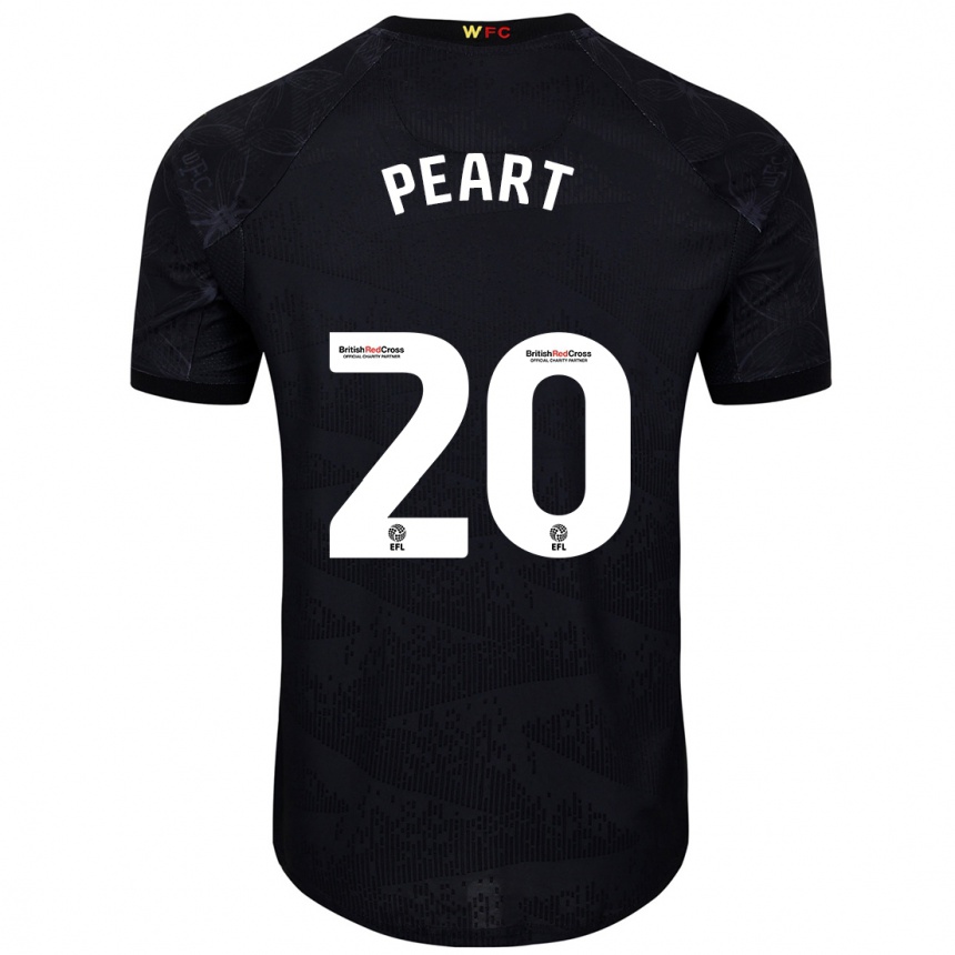 Kids Football Kalani Peart #20 Black White Away Jersey 2024/25 T-Shirt Australia