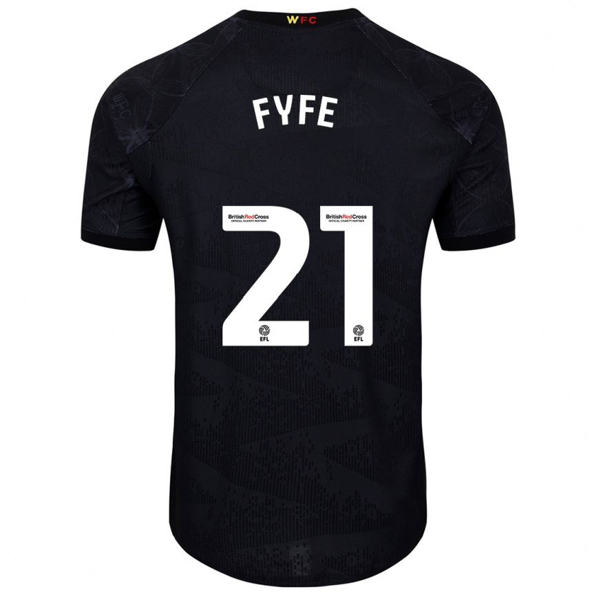 Kids Football Flo Fyfe #21 Black White Away Jersey 2024/25 T-Shirt Australia