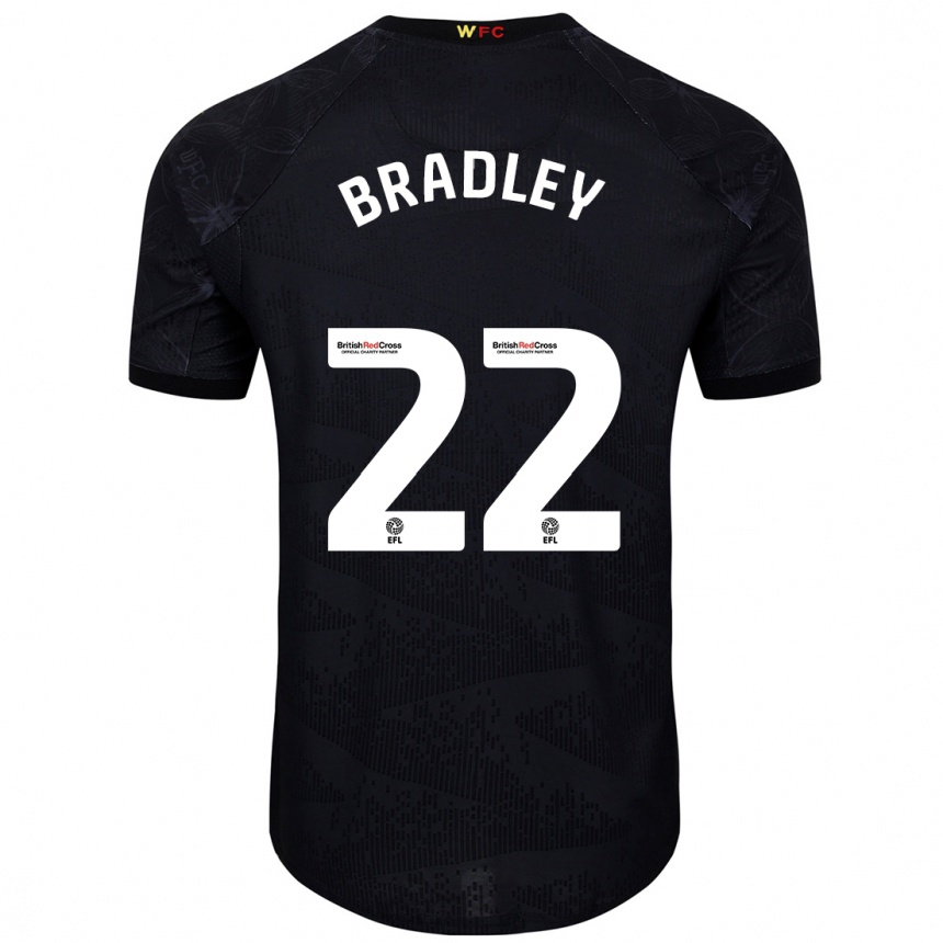 Kids Football Jade Bradley #22 Black White Away Jersey 2024/25 T-Shirt Australia