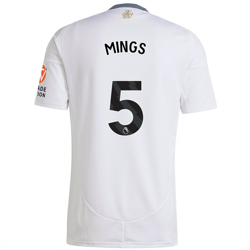 Kids Football Tyrone Mings #5 White Away Jersey 2024/25 T-Shirt Australia