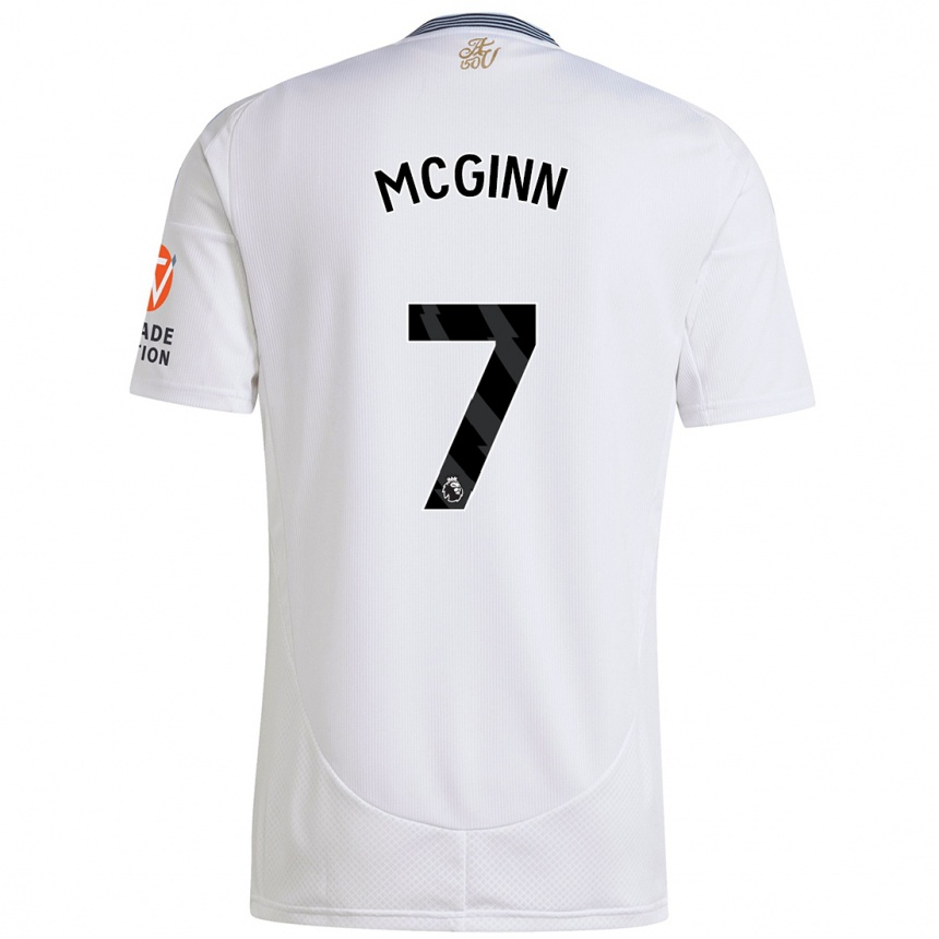 Kids Football John Mcginn #7 White Away Jersey 2024/25 T-Shirt Australia