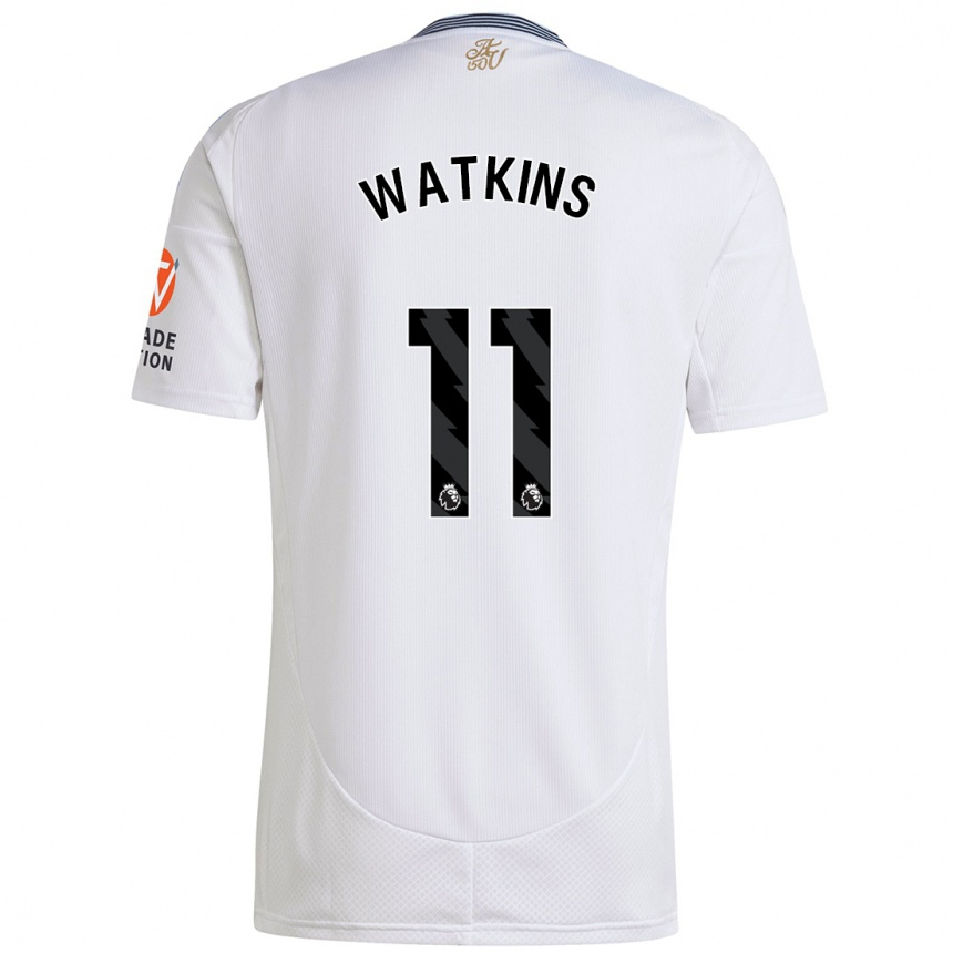 Kids Football Ollie Watkins #11 White Away Jersey 2024/25 T-Shirt Australia