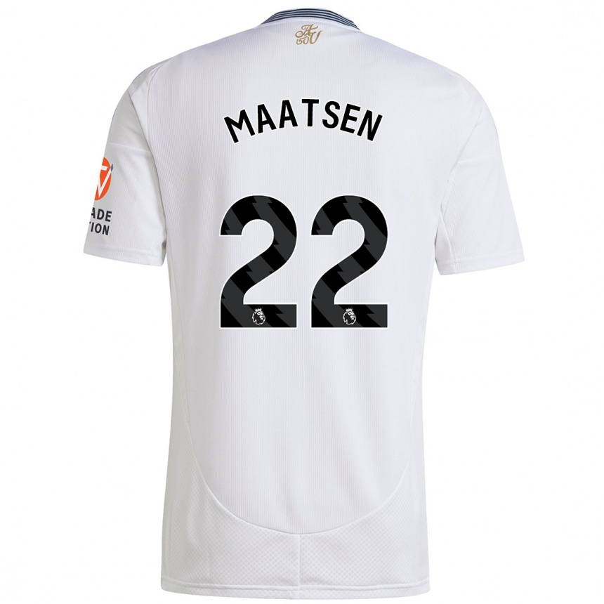 Kids Football Ian Maatsen #22 White Away Jersey 2024/25 T-Shirt Australia